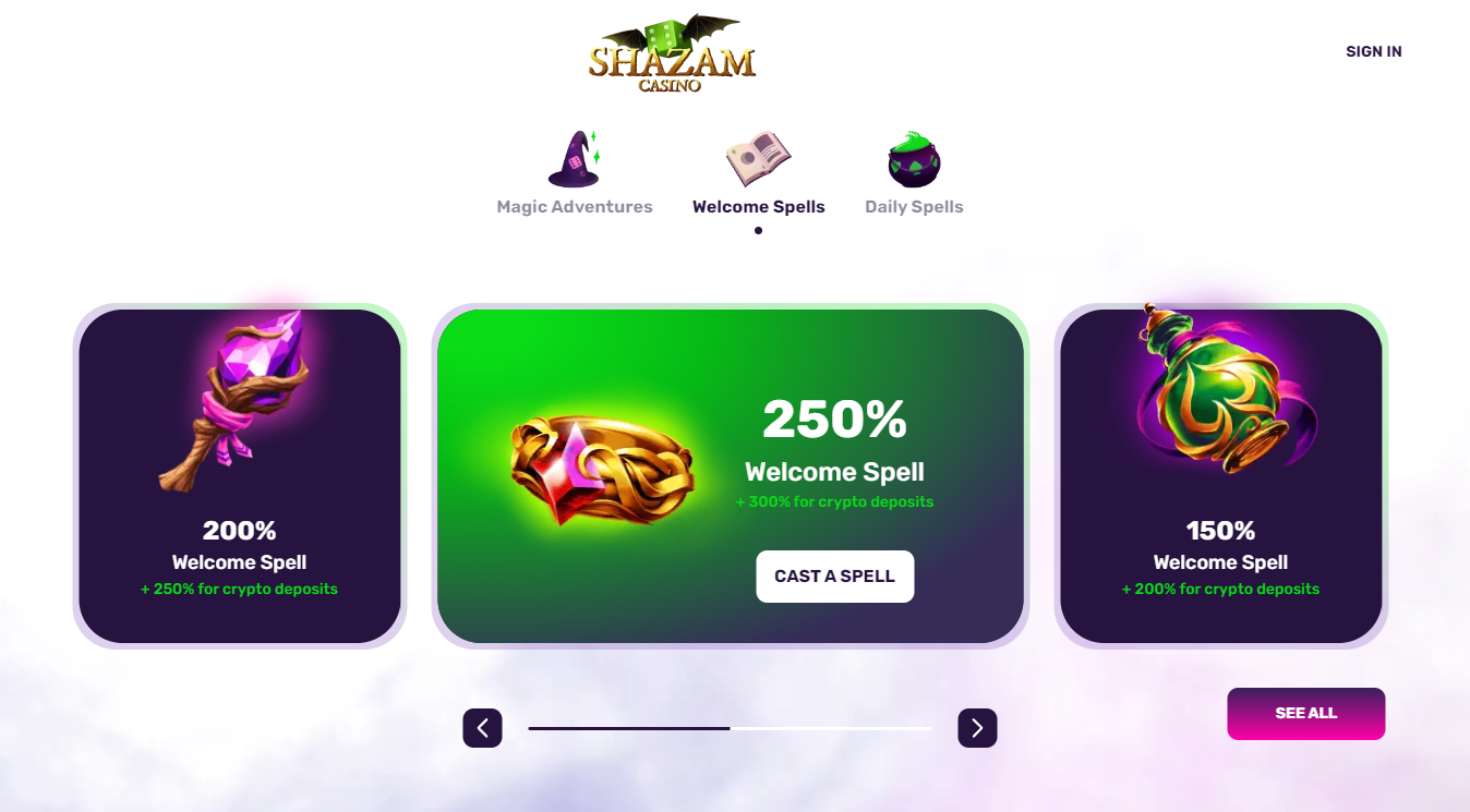 Shazam Casino review 2